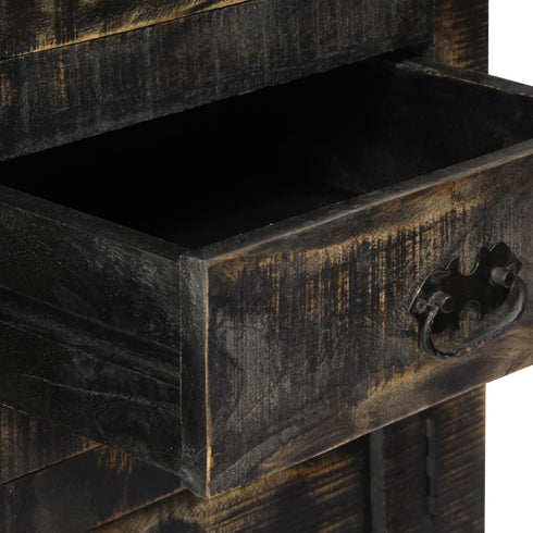 Rustika Rowe -  Highboard Black 90x40x180 cm Solid Mango Wood